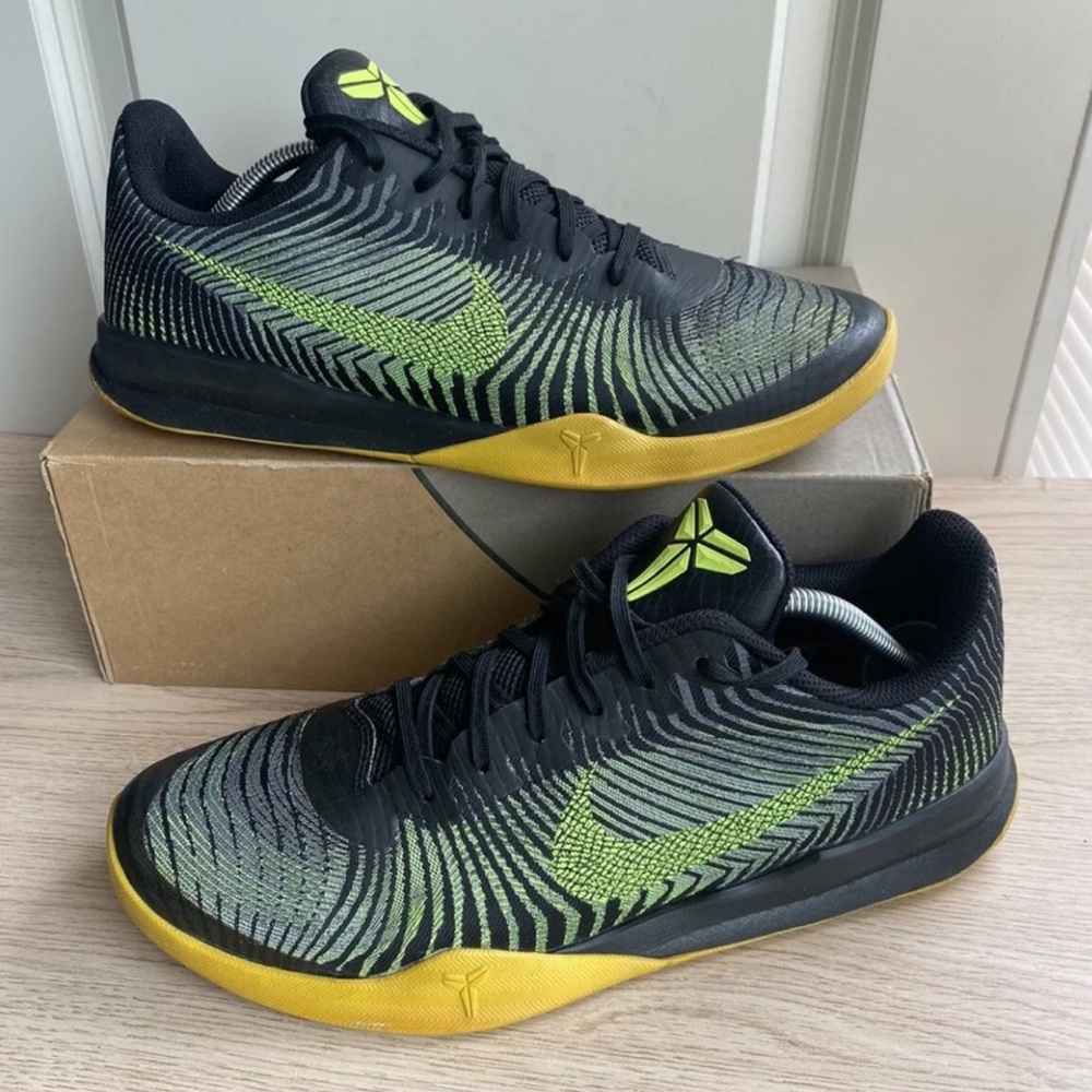 NIKE KB 2016 Kobe MENTALITY II VOLT/BLACK Men Sneakers- SZ 10